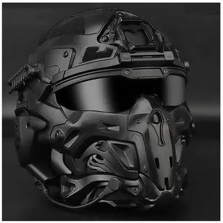 Taktisches Vollgesichts Helm, Airsoft Paintball Schutz Helm-Set Mit Maske Und Schutzbrille/Nebellüfter Vollgesichtsschutz Für Airsoft Paintball WarGame CS