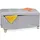 Relaxdays Sitzbank Samt Hellgrau 34 x 76 x 38 cm