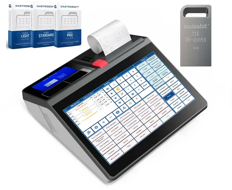 Handel Kassensystem 11.6 Zoll SlimSet + Kassensoftware + TSE - Neuware 24 Monate Garantie - inkl. Finanzamt TSE & Aktivierung via Internet 399€ UVP - Upgrade zu PosSoft Handel Pro 549€ UVP