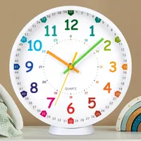 VIVILINEN Lernuhr Kinder Wanduhr Kinderzimmer Lautlos 25cm Wanduhr ohne Tickgeräusche für Schulanfänger, Jungen und Mädchen, Einschulung Geschenk