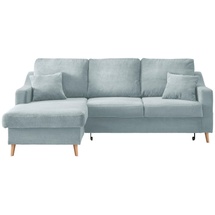 P & B Ecksofa Valentina Hellblau Cord