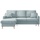 P & B Ecksofa Valentina Hellblau Cord