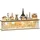 Homcom Weihnachtsdorf Kirche mit integrierter LED-Beleuchtung 45 x 10 x 25 cm beige