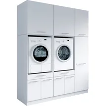 laundreezy Mehrzweckschrank-Set 186 x 238 x 68 cm Weiß