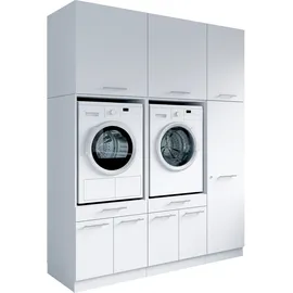 laundreezy Mehrzweckschrank-Set 186 x 238 x 68 cm Weiß