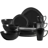 Mäser Geschirr-Set, Steinzeug Glendale Schwarz