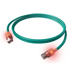 EasyLan saCon DualBoot LED Patchkabel S/FTP türkis 1.50m Kat.6A - Netzwerk - FTP