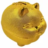 Unzerbrechliches Sparschwein für Kinder und Erwachsene – niedliche Schweine-Spardose, bruchsicher, große Münzsparbank, goldfarbener Kunststoff, 13 cm (Stil 13 cm)