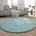 Paco Home Tatami 475 Kurzflorteppich Ø 200 x 24 Blau