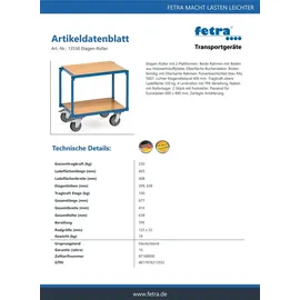 FETRA Eurokasten-Roller 250 kg