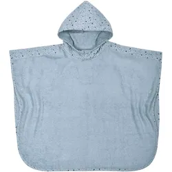 Badeponcho WÖRNER "Wal stahlblau", blau (stahlblau), L:60cm, Baumwoll-Webfrottier, Hausmäntel