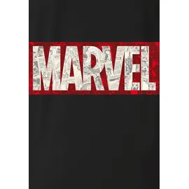 LOGOSHIRT T-Shirt "Marvel Comic Block Logo", Jungen, Gr. 3XL, schwarz, 100% Baumwolle, unifarben, normal, Rundhals, Shirts T-Shirt, mit coolem Print