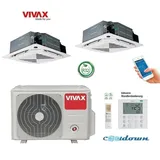VIVAX Deckenkassette Multisplit 2 x 2,6 KW 4-Wege Klimaanlage Wandfernbed. R32