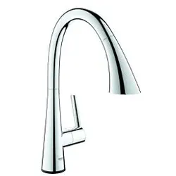 Grohe Zedra Spültischmischer 30219002 chrom, herausziehbare Brause, elektronisch, Batterie-Stromversorgung