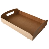 Papstar 10 Tragetabletts, Pappe Pure 4,5 cm x 35 cm x 24 cm braun 100% Fair"