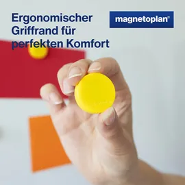 Magnetoplan Ergo-Magnete, medium, Goldgelb, Pack a 10 Stück