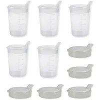 Body Products Schnabelbecher 250 ml Set 5 Unterteile + 10 Deckel