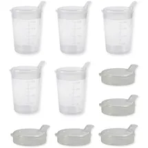 Body Products Schnabelbecher 250 ml Set 5 Unterteile + 10 Deckel