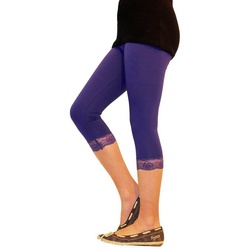 YESET Caprihose Mädchen Kinder Leggings Leggins Hose Capri 3/4 kurz Spitze Baumwolle V 122