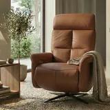 MCW Relaxsessel MCW-L10 Leder 75 x 112 x 87 cm Braun elektrisch drehbar