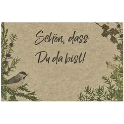 Home Fashion®, Platzkarte "Charcoal on Twigs", Platzkarte für die Tischdekoration, zum Beschreiben, 10 Stück pro Pack