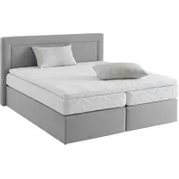 Westfalia Schlafkomfort Boxspringbett, grau, B:195cm L:210cm, WESTFALIA SCHLAFKOMFORT, Komplettbetten,