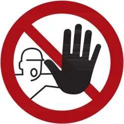 Verbotszeichen Zutritt für Unbefugte verboten, Typ: 01100