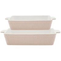 GREENGATE Auflaufform Alice Rectangular creamy fudge Set, of 2