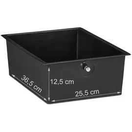 Relaxdays Rollcontainer 74 x 33 x 25,7 cm schwarz