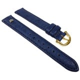 MAURICE LACROIX Uhrenarmband Straußenleder Band Blau 22628G, Stegbreite:18mm