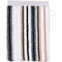 Waschhandschuh ROSS "Vita", grau (anthrazit), B:16cm L:22cm, Baumwolle, Handtücher (Packung), Bestickung ROSS-Emblem