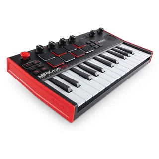 Akai MPK Mini Play MK3 - MIDI Controller mit Eingebautem Lautsprecher und Sounds, Dynamische Klaviatur, MPC Pads, Software und Native Instruments Sound Package
