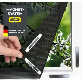 EasyMaxx Insektenschutz Fenster 110 x 130 cm Schwarz