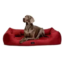 Tierlando MORITZ VIP Hundebett Hundesofa dunkelrot 90 cm, 22 cm, 75 cm