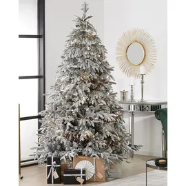 Beliani Weihnachtsbaum 210 cm Weiß