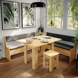 Vicco Eckbankgruppe Roman Eiche 180x180cm Esszimmergruppe Eckbank Sitzgruppe