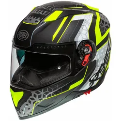 Premier Vyrus EM Y9 BM Helm, schwarz-weiss-gelb, Größe XS für Männer
