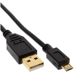 InLine® Micro-USB 2.0 Kabel, USB-A Stecker an Micro-B Stecker vergoldete Kontakte, 2m