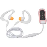 ASHATA Wasserdichter MP3-Player, Premium-Material, IPX8, Wasserdichter Kopfhörer, Hydrodynamisches Design, Hervorragender Klang, Zum Schwimmen, Tauchen, Laufen (Rosa)