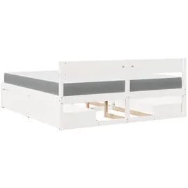 vidaXL Bett 180 x 200 cm Weiß