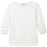 Tom Tailor 1039979 Structured Sweatshirt - Off White XS