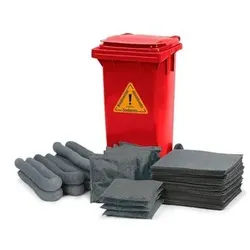 Notfall-Set, Bindemittel im roten Rollcontainer B 12, Ausführung Universal