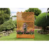 Promadino Spalier mit Pflanzkasten 140 x 65 cm Braun