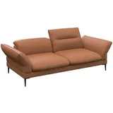flexlux Couch Leder 3-Sitzer Braun