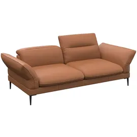 flexlux Couch Leder 3-Sitzer Braun