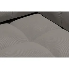 KAWOLA Drehsessel VIVIEN Cord 80 x 90 x 90 cm Grau drehbar