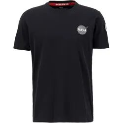 T-Shirt ALPHA INDUSTRIES "Alpha Industries Men - T-Shirts Space Shuttle T", Herren, Gr. M, schwarz, Obermaterial: 90% Baumwolle, 10% Polyester, Kurzarm, Shirts