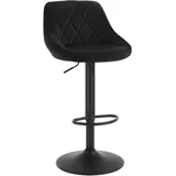 Woltu Barhocker gepolstert 38 x 106 x 38 cm Schwarz