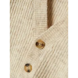 NAME IT Mädchen Nkfholly Boxy Short Knit Card Noos Strickjacke, Pure Cashmere, 134 EU - 134-140