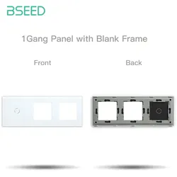 BSEED-Glas-Dreifachpanel für Schalter und Steckdosen Weiß Einpolig Öffnung Öffnung